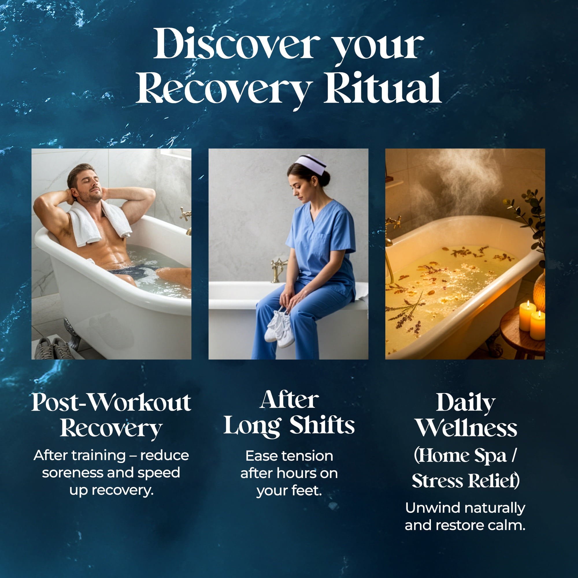 Aromasong Muscle Recovery Bath Soak with Dead Sea Salt, Magnesium & OptiMSM, Lavender, 3 lb
