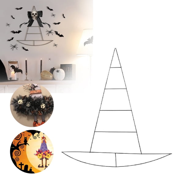 Tanjnj Metal Wire Wreath Frame Diy Pumpkin Wreath Frame Autumn Metal Wire Form Hanging Wreath Form
