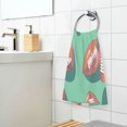 thumbnail image 3 of Yayeee 2 Pack Hand Towels for Bathroom 100% Cotton 16" x 28" Kitchen Towel, Brown American Footballs, 3 of 7