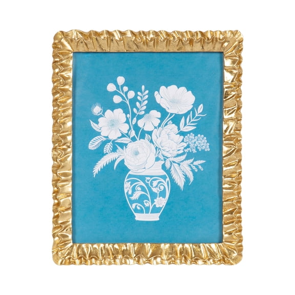 DesignOvation – 8x10 Picture Frame – Scalloped Gold Tabletop Photo Frame