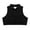 Black, variant on MSemis Kids 2 Pieces Dance Athletic Mock Neck Bra Crop Top with Boy-cut Shorts Set