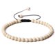 thumbnail image 1 of Nvzi Pulsera de cuentas hecha a mano, pulsera de cuentas finas de 4 mm, pulsera tejida ajustable hecha a mano con cuentas de piedra natural (amarillo y blanco), 1 of 5