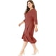 thumbnail image 3 of Vestido Midi con volantes Agnes Orinda Cuello V de Cóctel Rojo Ladrillo 4XL, 3 of 6