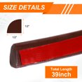 thumbnail image 2 of Uxcell 1/2"x1/2"x39" Moldura de pared flexible en forma de cuarto redondo autoadhesiva doble color café, 2 of 6