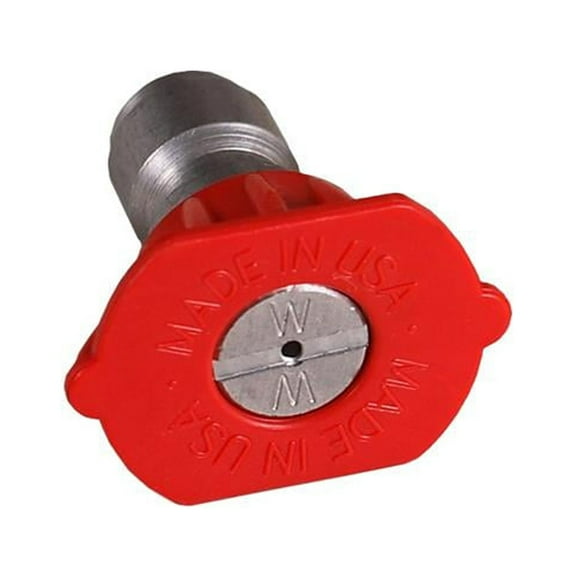 Mi-T-M AW-0018-0028 High-Pressure Nozzle, 0 Degree, 4.0 Orifice, Red - Quantity 4