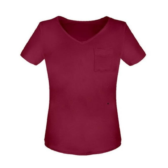 Playera George para Mujer, Escote V Vino Talla M