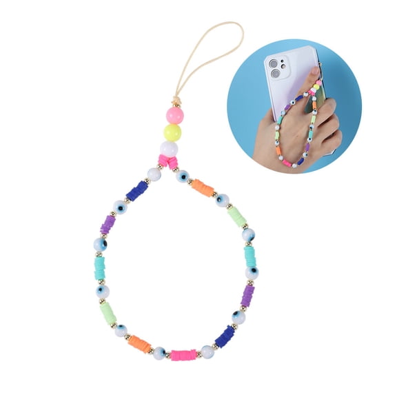 pitrice Phone Chain Hanging Beads Pendant Mobile Strap Lanyard Colorful Decoration Phone Cord Rope, Type 6