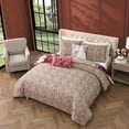 thumbnail image 5 of Bebejan Florence 5 Piece Comforter Set, King, Brown, 100% Cotton Sateen, Reversible, All Season, Cozy Comfort, 5 of 8
