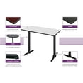 thumbnail image 5 of Regency Cain 60 x 24 in. Steel T-Base Cafe Training Seminar Table- Grey, 5 of 5