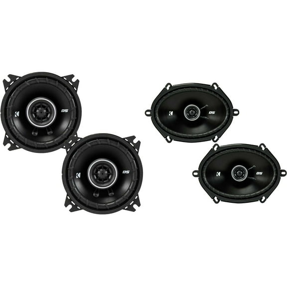 Kicker DSC680 6x8-Inch (160x200mm) Coaxial Speakers w/43DSC404 4" Coaxial Bundle