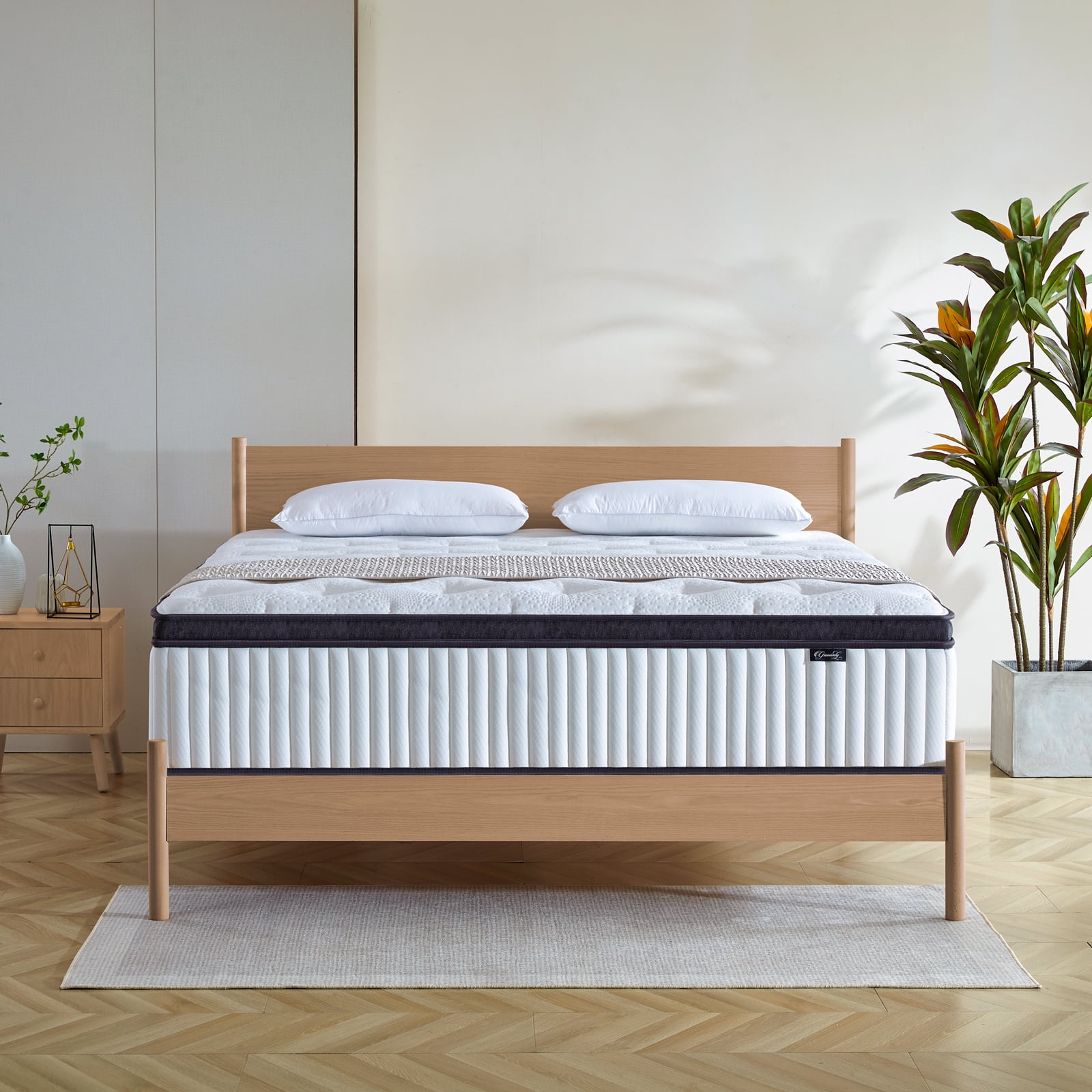 Giovanly 12 inch Full Hybrid Mattress in a Box, Cooling Gel Memory Foam & Individually Pocket Coils, Medium Firm, Motion Isolation & Zoned Support, CertiPUR-US Certified