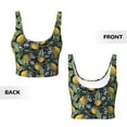 thumbnail image 5 of Picia Citrus Fruits Elegant Lemons Sports Bra for Women,Padded Strappy Sports Bras Medium Support Yoga Bra with Removable Cups,Running Yoga Bra-Large, 5 of 9