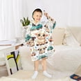 thumbnail image 6 of Dailycode Wearable Blanket Hoodie Oversized Sherpa Flannel Blankets with Pocket for 3-14 Year Old Cute Lamb and Car, 6 of 7