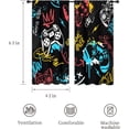 thumbnail image 2 of Gaming Boys Curtains Gamer Video Games Controller Gamepad Modern Colorful Graffiti Cool Funny Unique Rod Pocket for Kids Teens Men Bedroom Living Room Treatment Fabric 2 Panels 42Wx63H Inch, 2 of 5
