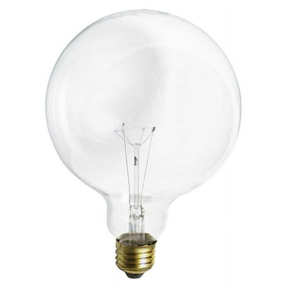 Satco S3013 - 100 watt G40 Incandescent; Clear; 4000 average rated hours; 1150 lumens; Medium base; 120 volts