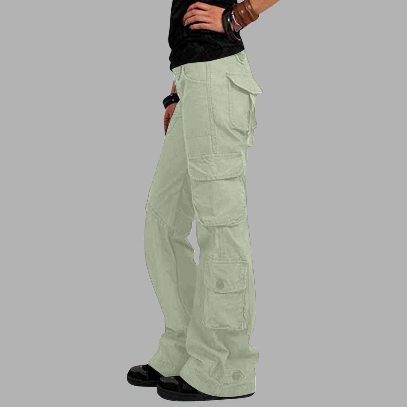 Elainilye Fashion Plus Size Cargo Pants For Women Streetwear