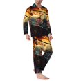 thumbnail image 2 of Naloa Underwater Treasure Chest Men’s Pajamas Set - Long Sleeve Button Down Sleep Shirt and Pajama Bottoms Sleepwear Set-XX-Large, 2 of 7
