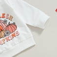 thumbnail image 5 of Okbabeha Halloween Thanksgiving Outfits Toddler Baby Girl Long Sleeve Pumpkin Shirt Sweatshirt Top+Pumpkin BellBottom Pants, 5 of 7