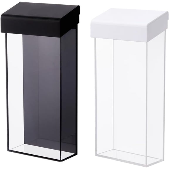 2Pcs 2 Colors Outdoor Brochure Holder Waterproof Acrylic Envelope Holder Wall Mount Display Pamlet Advertising Display Box