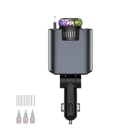 BotaniNest Aromatic Starlight Car Charger 5 In 1 Retractable Car Charger With Starlight Aroma Cars Air Diffuser Aromatherapy Machine With Oil & Oil 45ML