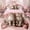 Light Pink 01, variant on Erosebridal Pink Paris Eiffel Tower Comforter Set Queen Size French Style Couple Lover Flower Bedding Sets Women Quilted Duvet 1 Comforter + 2 Pillow Cases Romantic Bedroom Decor