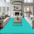 thumbnail image 4 of Turquoise Large Area Rugs for Bedroom Living Room, Soft Non Slip Carpet Bedside Rug, Modern Pure Turquoise Rectangular Floor Cover Kitchen Accent Rug 5'x8' for Dining Room/Office, 4 of 9
