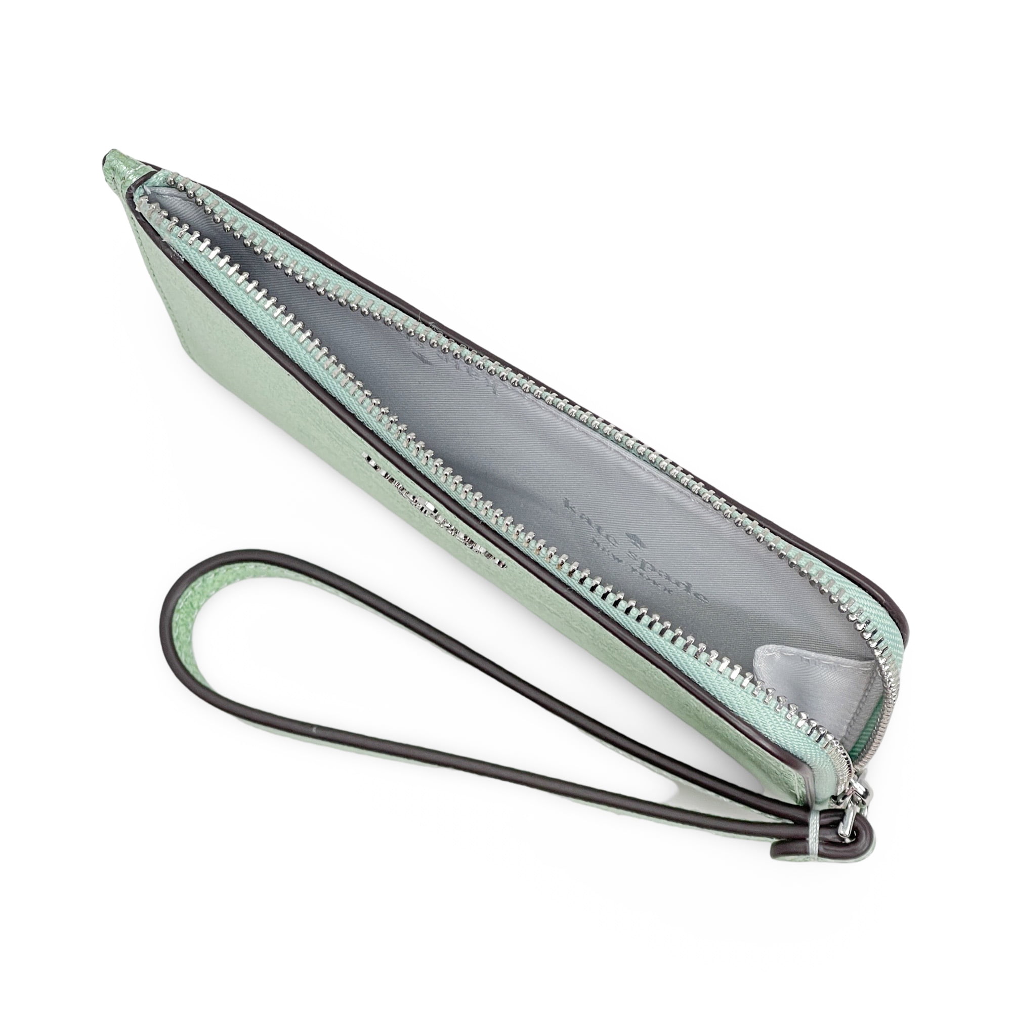 Kate Spade New York Women's Lucy Metallic Small L-Zip Wristlet (Seawater)