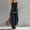 Navy, variant on Women's 2-Piece Sleeveless Vest & Wide Leg Pants Set - Casual Belted Loose Fit Outfit with Multiple Colors for Daily & Vacation Wear
