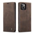 thumbnail image 5 of CaseMe Leather for iPhone 14 Plus Case, Flip Wallet Leather Case with Card Holder Magnetic Closure Shockproof Kickstand Protective Phone Cases Cover for iPhone 14 Plus,Coffee,For iPhone 14 Plus, 5 of 12