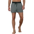 thumbnail image 5 of Unique Bargains Men's Summer Drawstring Waist Solid Color Swim Shorts 28 Gray, 5 of 5