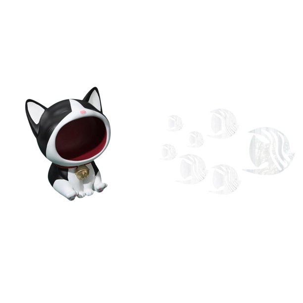 Estatua de escritorio,Estatua de gato con forma de cuenco para llaves,entrada,dibujos animados,decoración del hogar,Adhesivo de pared,Calcomanías de pared de peces para dormitorio,sala de