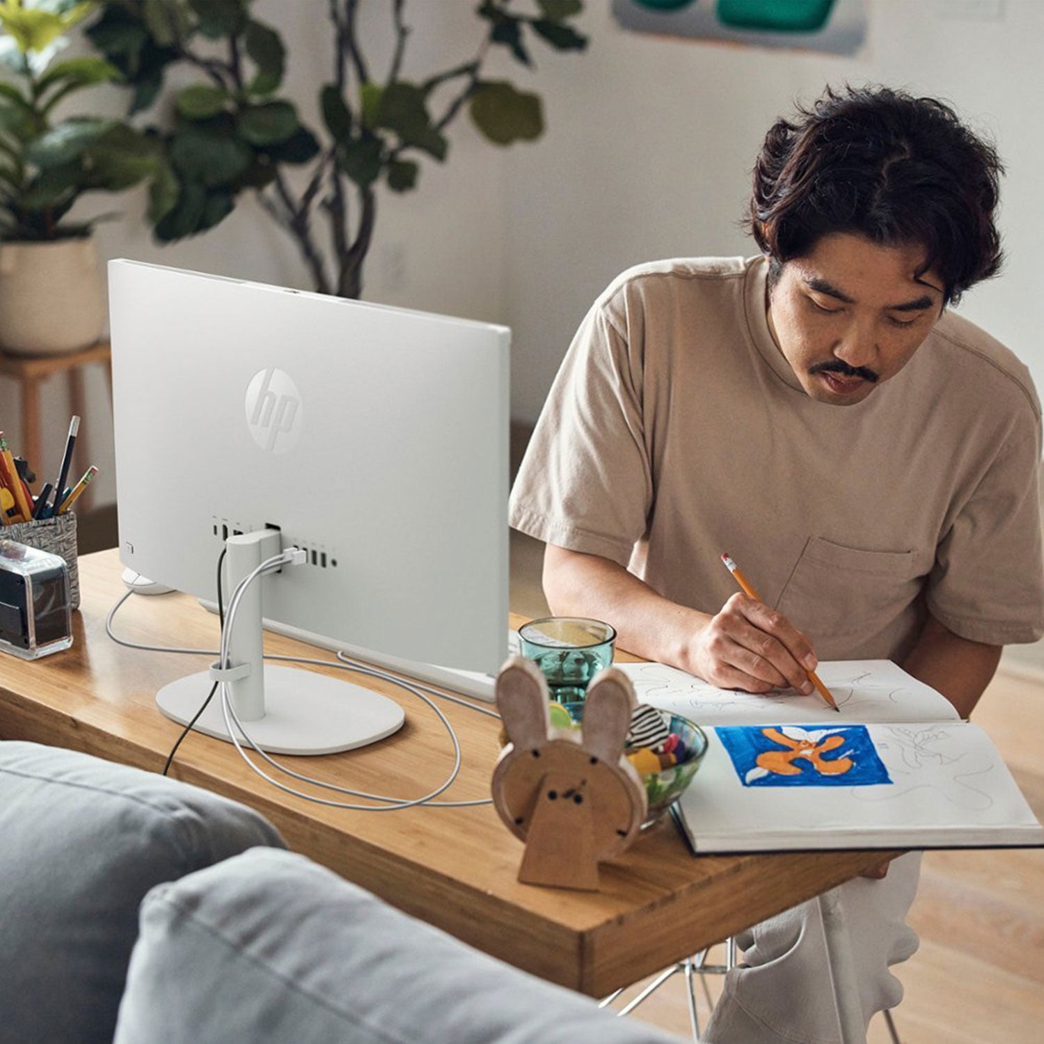 HP Premium 21.5" All-in-One Computer, 21.5" FHD Display, Intel Celeron J4025, 16GB RAM, 512GB SSD, Wired KB & Mouse, Webcam, HDMI, Wi-Fi 6, Win 11 Home, White
