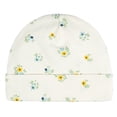 thumbnail image 3 of Gerber Essentials Gorro Azul Blanco Bebé Pack 4 Piezas Suaves Algodón 0-6 Meses, 3 of 5