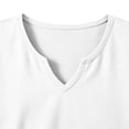 thumbnail image 7 of SHTXOZHI Women's Long Sleeve T-shirts Casual Notch Neck Loose Shirts Solid Color Basic Tee Tops, 7 of 7