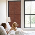 thumbnail image 3 of Dark Brown Window Privacy Film, Vintage Country Monochrome Chocolate Color Static Cling UV Sun Blocking Tint Film Heat Control Windows Films for Bedroom Bathroom, Window Stickers 29.5"x78.7", 3 of 8