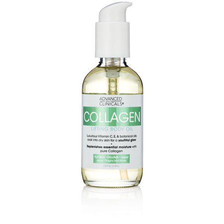 Advanced Clinicals Collagen Lifting Body Oil with Vitamin C, Vitamin E fo neck