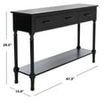 thumbnail image 4 of SAFAVIEH Peyton French 3 Drawer Console Table, Black (47.3 in. W x 13 in. D x 29.5 in. H), 4 of 12
