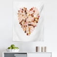 thumbnail image 1 of Hearts Tapestry, Heart Shape Image Filled with Colorful Hand Prints Open Palms for Unity and Empathy, Fabric Wall Hanging Decor for Bedroom Living Room Dorm, 5 Sizes, Multicolor, by Ambesonne, 1 of 1
