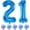 Blue, variant on Large Red Foil Number 13 & 31 Balloons with Confetti, Decor for Birthday, Anniversary & Baby Shower
