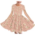 thumbnail image 1 of LOVZFMLL Robe Extensible à Manches Courtes Robe de Pâques à Manches Courtes Col Rond Jupe de Danse pour Enfants, 1 of 2