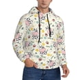 thumbnail image 2 of Xecao Cute Cow Pattern Men's Adult Pullover Hoodie,Hooded Sweatshirt-Large, 2 of 7