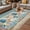 Teal Blue, variant on Blue Beach Coastal Outdoor Rug for Patio/Deck/Porch, Non-Slip Large Area Rug 5 x 8 Ft, Nautical Shell Starfish Coral Summer Indoor Outdoor Rugs Washable Area Rugs, Camping Rug Carpet Runner