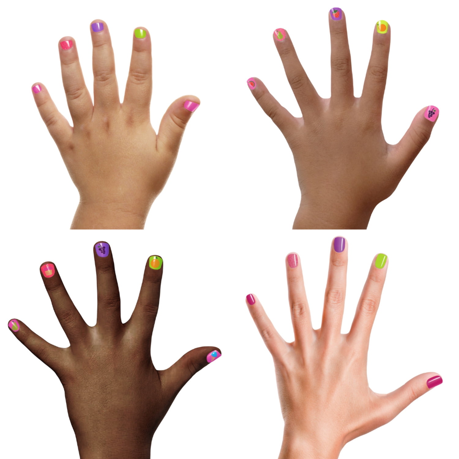 Piggy Paint Cutie Fruity Gift Set, 4 Non-toxic Nail Polishes for Kids & Nail Art