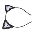 thumbnail image 3 of Diadema con orejas de gato para Halloween, vestido elegante, diadema para mujer, accesorios para el cabello para Cosplay, 3 of 5