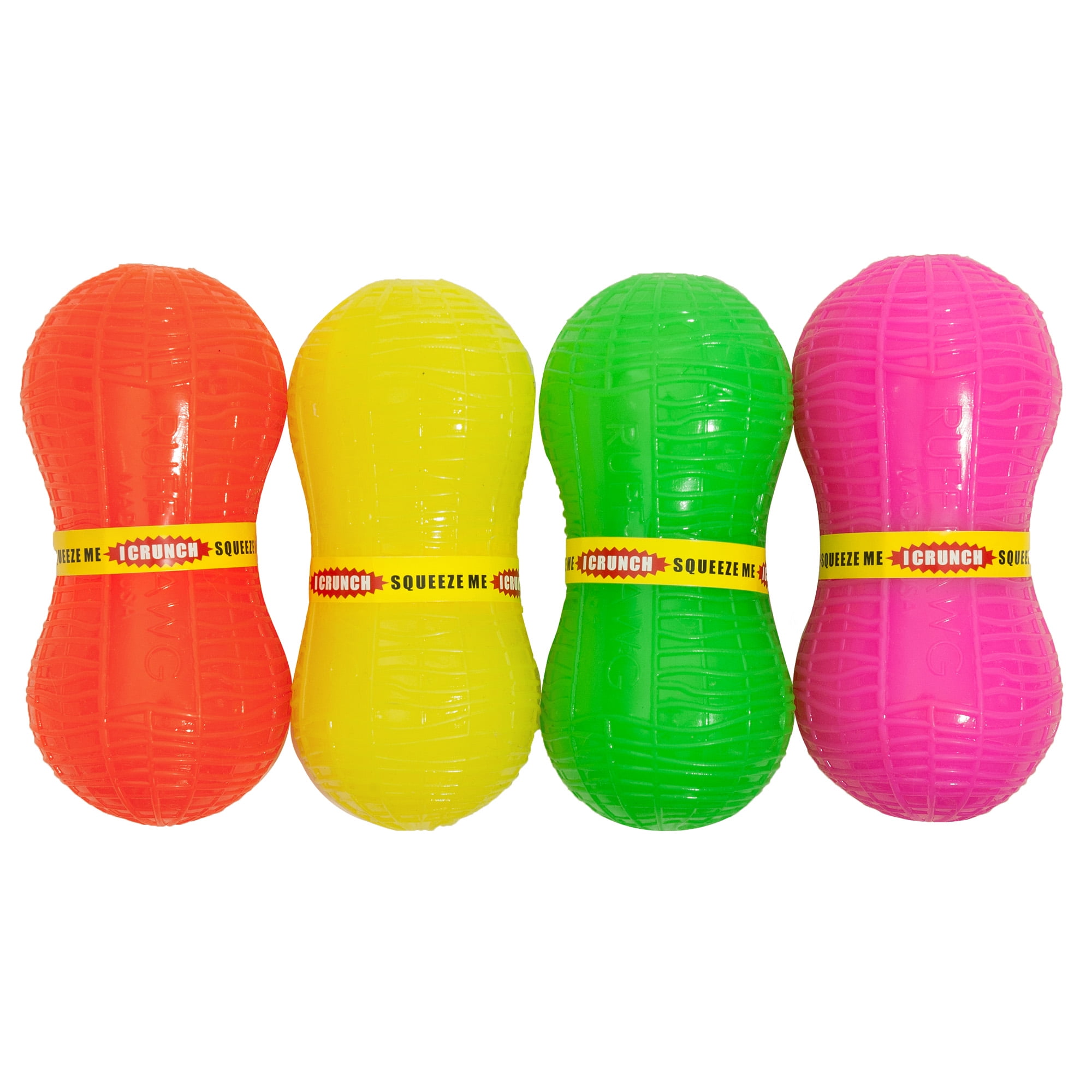 Ruff Dawg Peanut Crunch Rubber Indestructible Retrieving Dog Toy, Color Varies