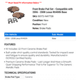 thumbnail image 2 of Front Brake Pad Set - Compatible with 2006 - 2008 RX400h Base 2007, 2 of 2