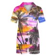 thumbnail image 4 of Qiopertar Liquidation à Moins de 5$ Blouse Décontractée Imprimée Col Rabattu Manches Courtes Mode Short Ensemble Pyjama Grandes Économies de Vacances!, 4 of 4