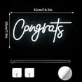 thumbnail image 2 of CADODIS Congrats Neon Sign LED Light Bedroom Man Cave Bar Wedding Party Room Decor USB Powered Dimmable King Light up Sign Kids Teen Boys Room, 2 of 5