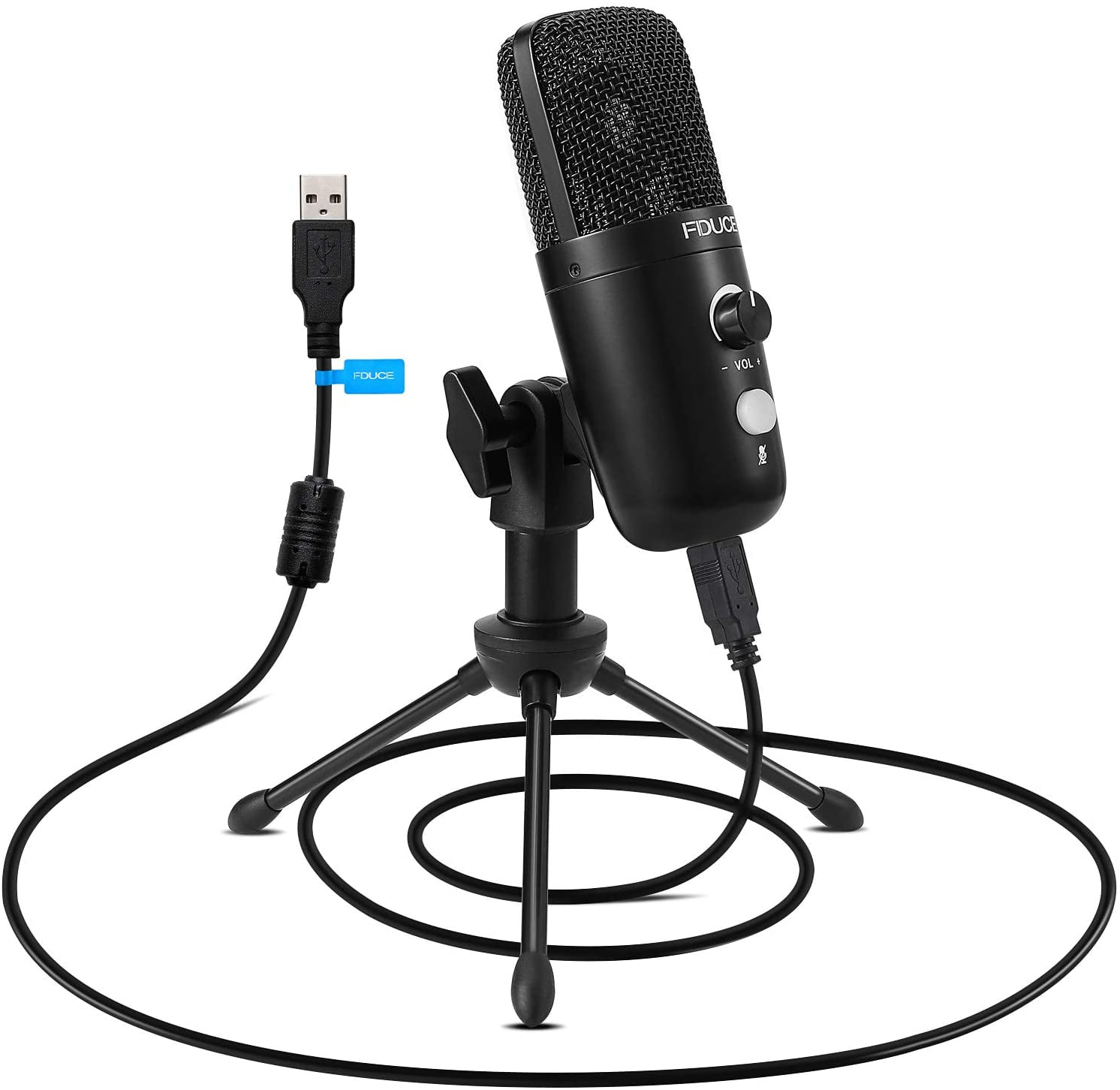 USB Plug&Play Computer Microphone, FDUCE Professional Studio PC Mic with  Tripod for Gaming, Streaming, Podcast, Chatting, YouTube on Mac & 
