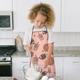 thumbnail image 4 of Pink Football and Drinks Pattern Kids Aprons for Girls and Boys,Adjustable Neck Strap Toddler Aprons for Kids Cooking Baking, 4 of 7